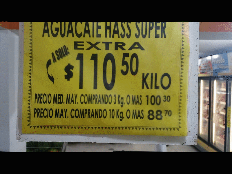Se dispara el precio del aguacate en Piedras Negras, cuesta hasta 110 pesos el kilo