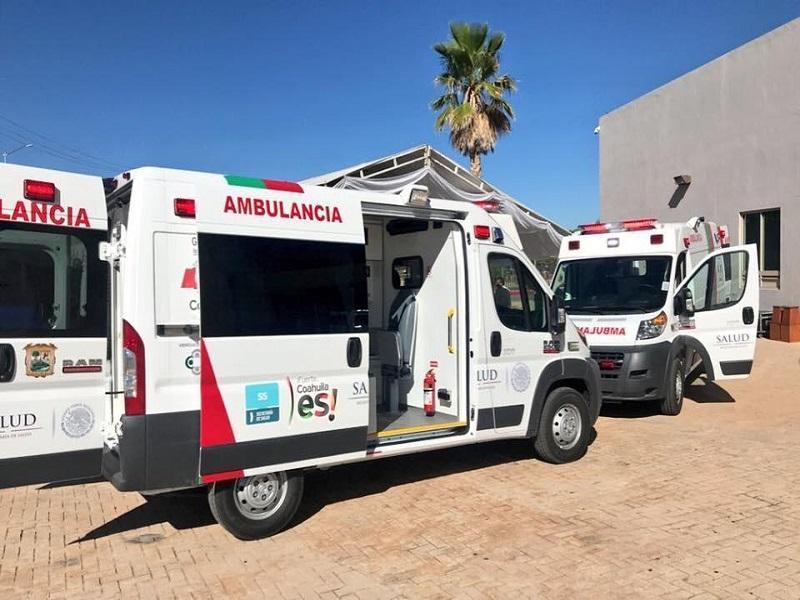 Equipa Salud Coahuila ambulancias de terapia intensiva