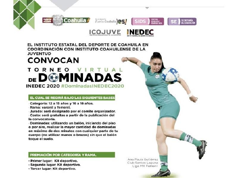 Coahuila convoca a la juventud a torneo virtual de dominadas
