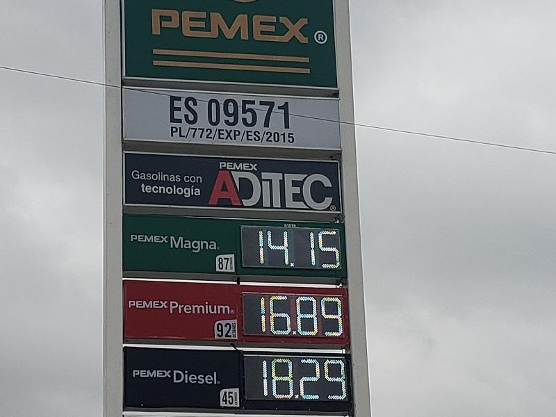Subió el precio de la gasolina Magna en Piedras Negras por tercera vez este mes