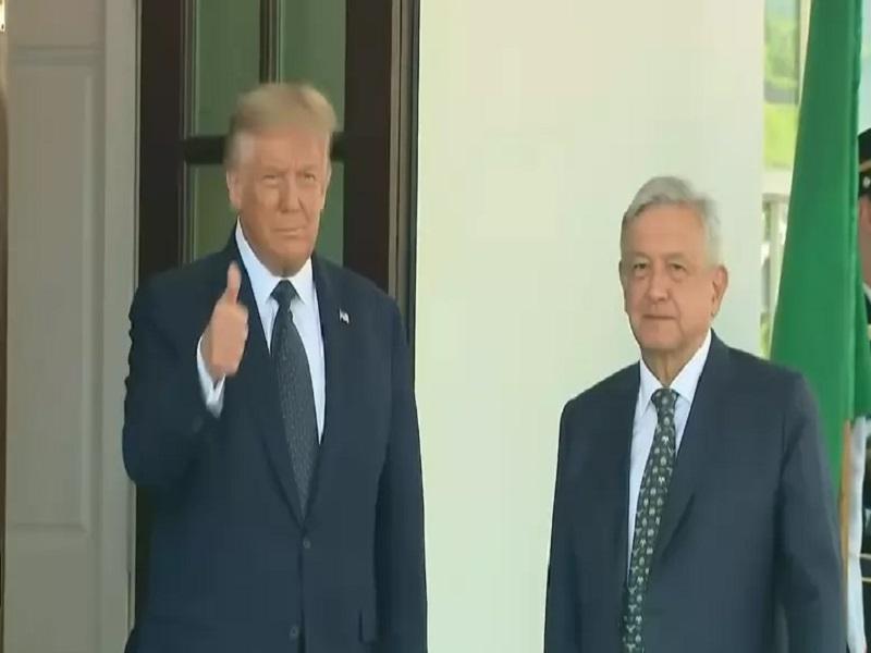 Llega AMLO a la Casa Blanca para su reuni&oacute;n con Donald Trump (video)