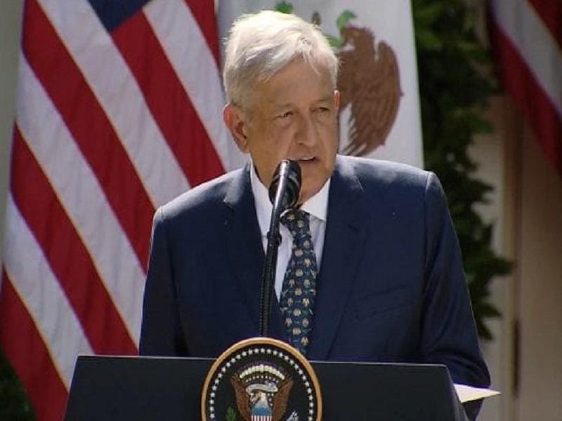 Que viva la amistad de nuestras dos naciones, que viva EU, que viva M&eacute;xico, el discurso de AMLO ante Trump en la Casa Blanca
