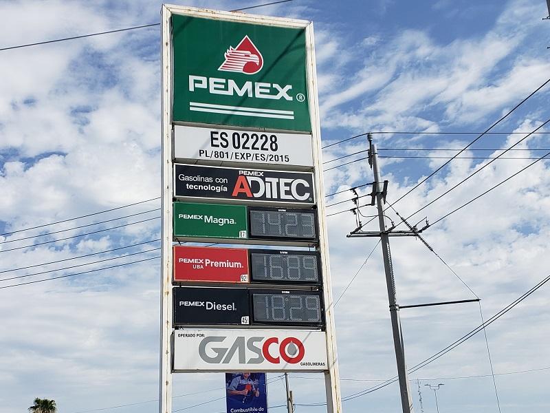 Otra vez subió el precio de la gasolina Magna en Piedras Negras