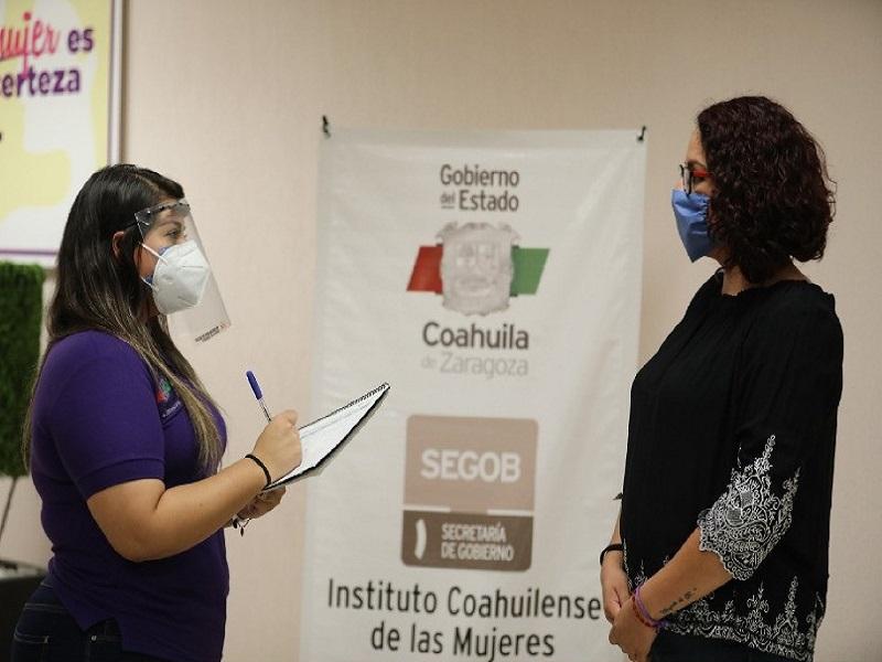 Instituto Coahuilense de las Mujeres brinda atención en contingencia