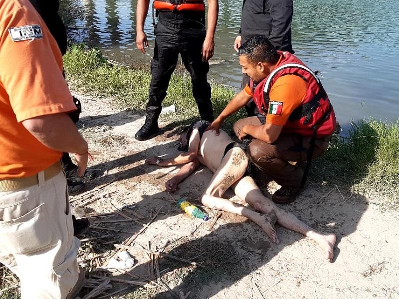 Rescatan a un hombre a punto de ahogarse en el río Bravo en Piedras Negras