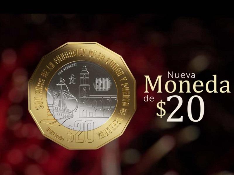 Hay nueva moneda de 20 pesos que conmemora 500 años de la fundación de Veracruz