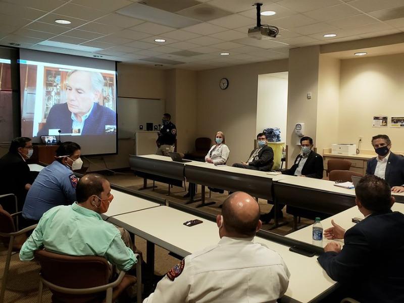 Autoridades de Eagle Pass dialogan con el Gobernador de Texas sobre ayuda m&eacute;dica por la pandemia 