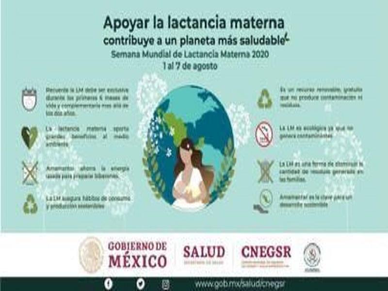 Del 1 al 7 de agosto sector salud promociona los beneficios de la lactancia materna