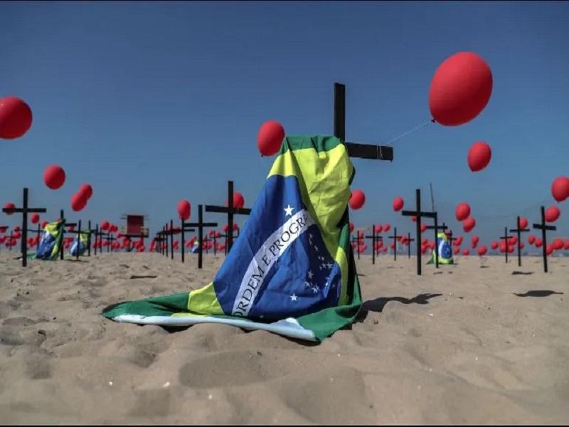 Brasil rebasa la barrera de las 100 mil muertes por coronavirus