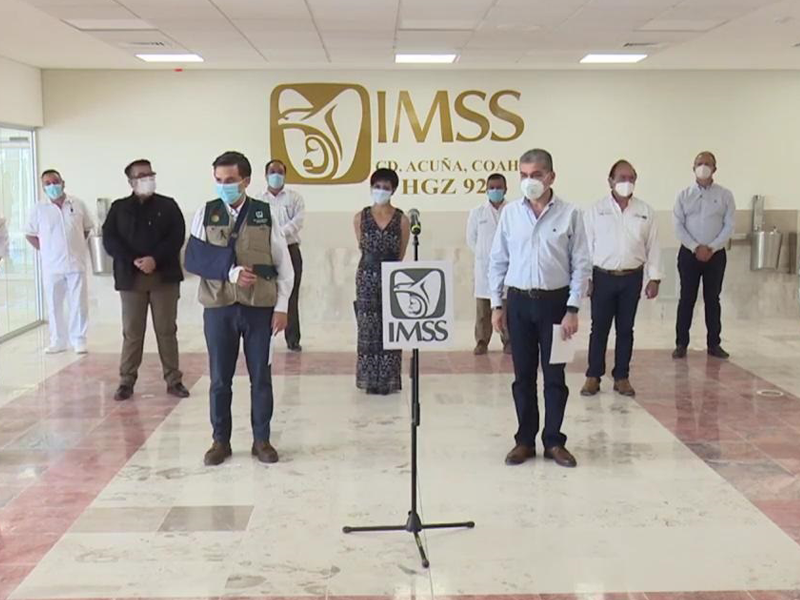 Titular del IMSS hace entrega parcial del Hospital Regional de Acuña para hacer frente a la pandemia