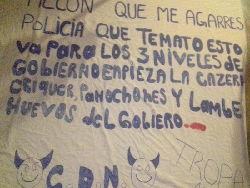 Activan código rojo tras aparición de supuestas narcomantas en el municipio de Zaragoza y ejido Río Bravo