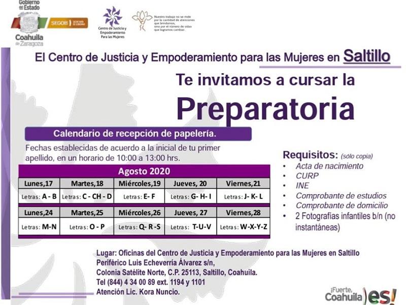 Centro de Justicia y Empoderamiento para las Mujeres convoca a cursar la prepa abierta