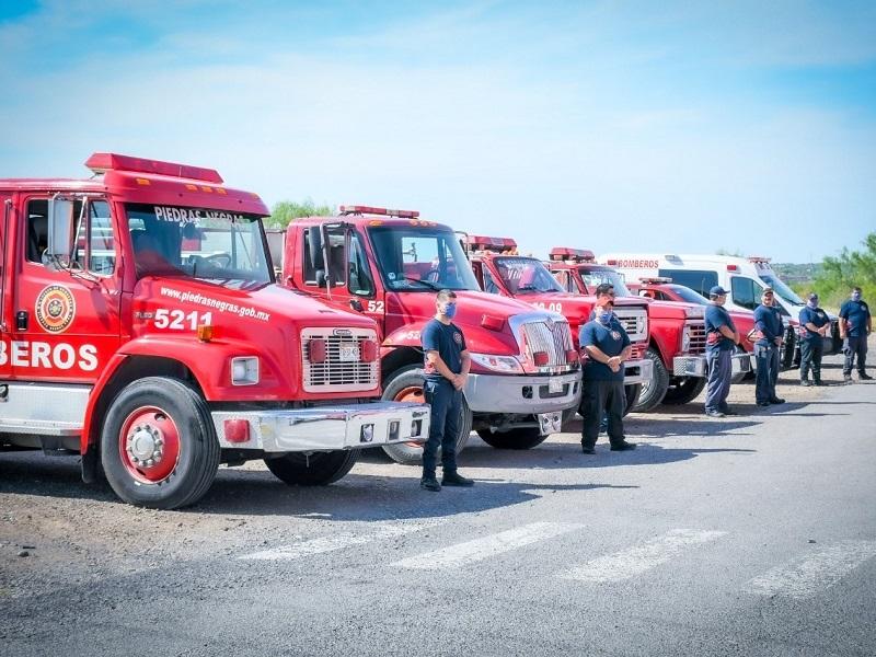 Equipar&aacute;n con tanques de aire comprimido a Bomberos de Piedras Negras para su salvaguarda
