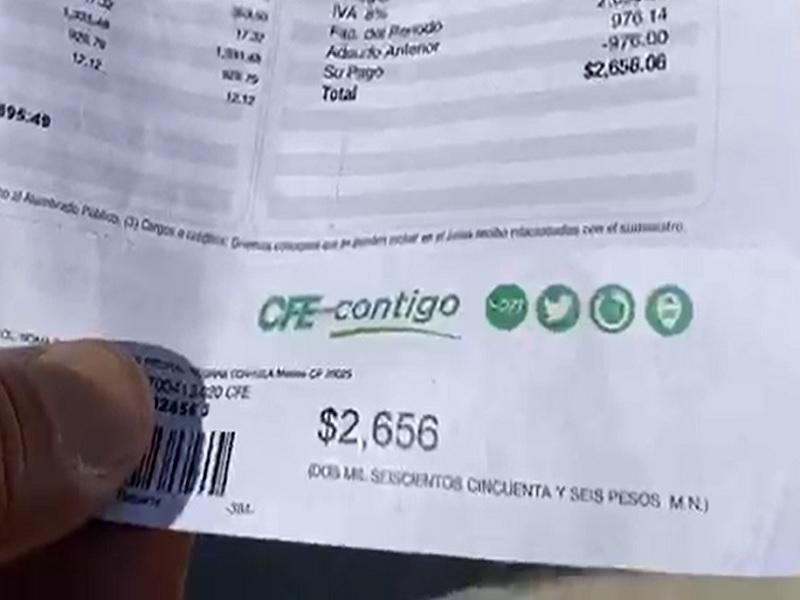 Altos cobros en el recibo de la luz reportan usuarios de CFE (video)