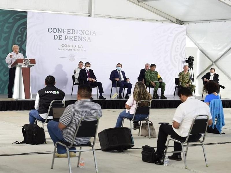 Federaci&oacute;n aporta 60% de elementos en materia de seguridad tanto en Coahuila como Durango: AMLO