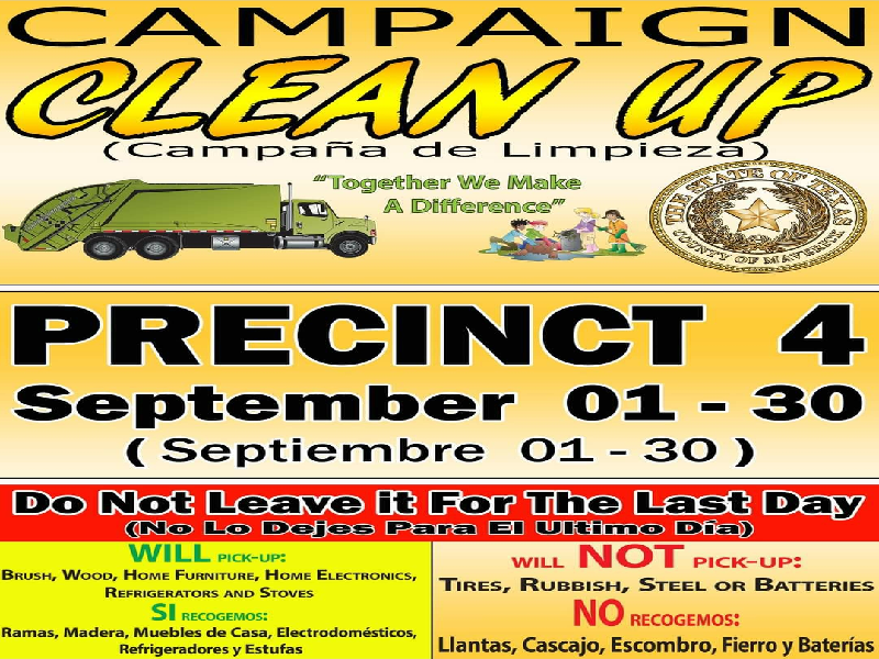 Invita Precinto 4 a campa&ntilde;a de limpieza durante el mes de septiembre