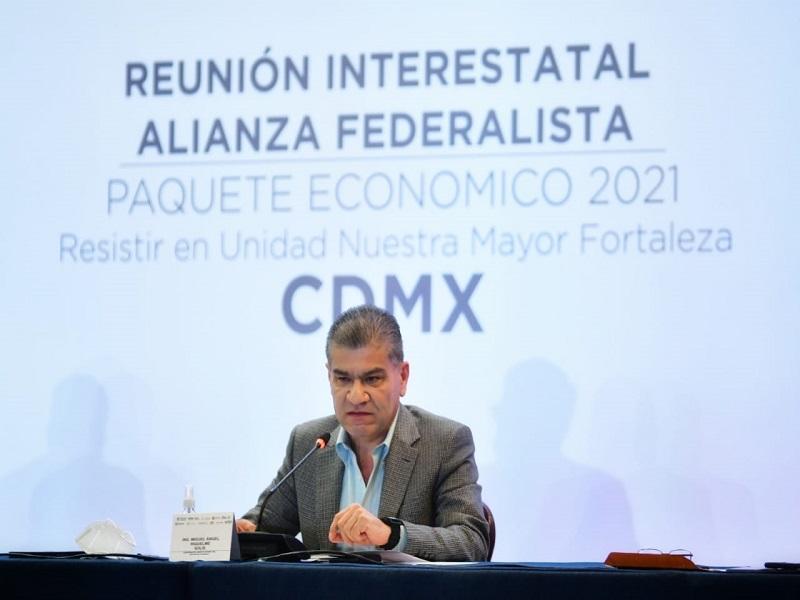 Estados no pueden recibir menos recursos que el a&ntilde;o pasado, reclama Alianza Federalista