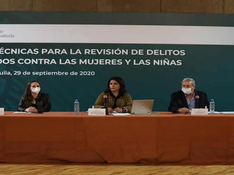 Instala Coahuila mesa técnica para revisión de delitos contra mujeres y niñas
