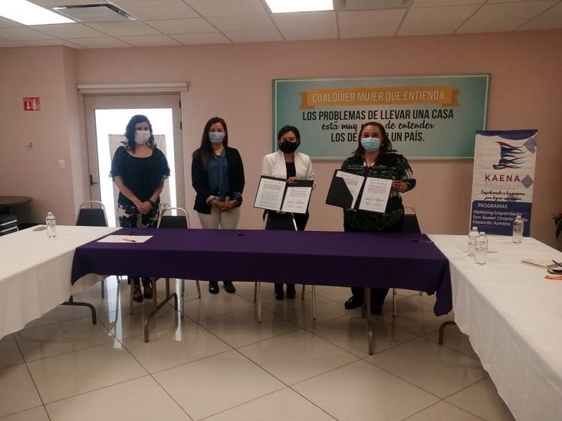 Firman convenio de colaboraci&oacute;n para el empoderamiento educativo de la mujer