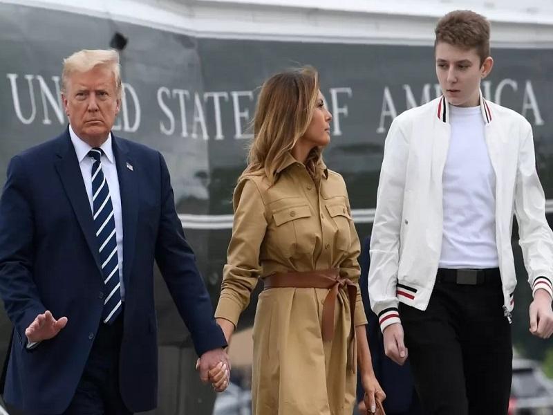 Hijo de Trump tuvo coronavirus, pero dio negativo en nueva prueba: Melania