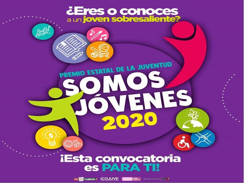 Convoca Coahuila al Premio Estatal de la Juventud Somos Jóvenes 2020