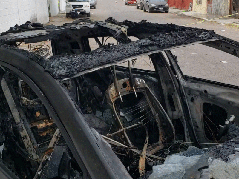 Investiga Fiscalía incendio de vehículo en la zona centro de Piedras Negras