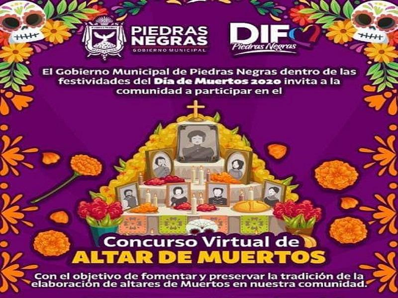 Convoca DIF Piedras Negras a concursos virtuales de catrinas, altares de muertos y calaveritas literarias