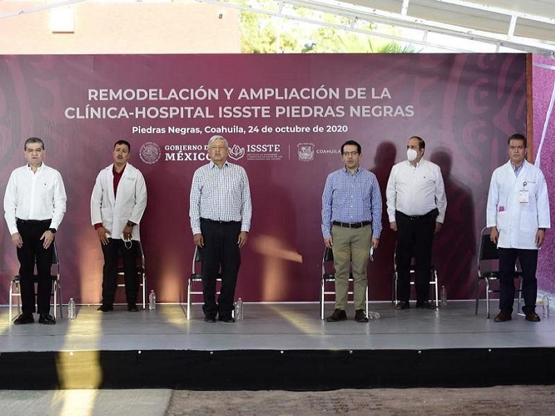 Inauguran obra de remodelación y ampliación de la Clínica-Hospital del ISSSTE en Piedras Negras