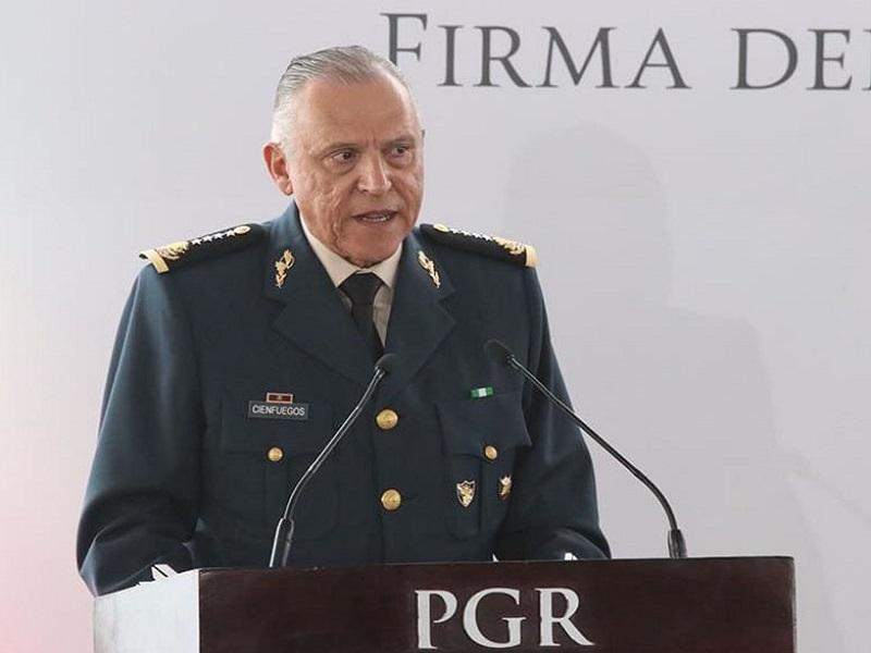 Pide el PRI que el gobierno federal pague defensa del General Cienfuegos en EU