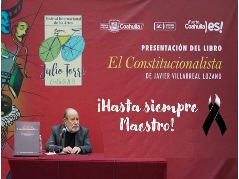 Prepara Cultura homenaje virtual al periodista e historiador Javier Villlarreal Lozano