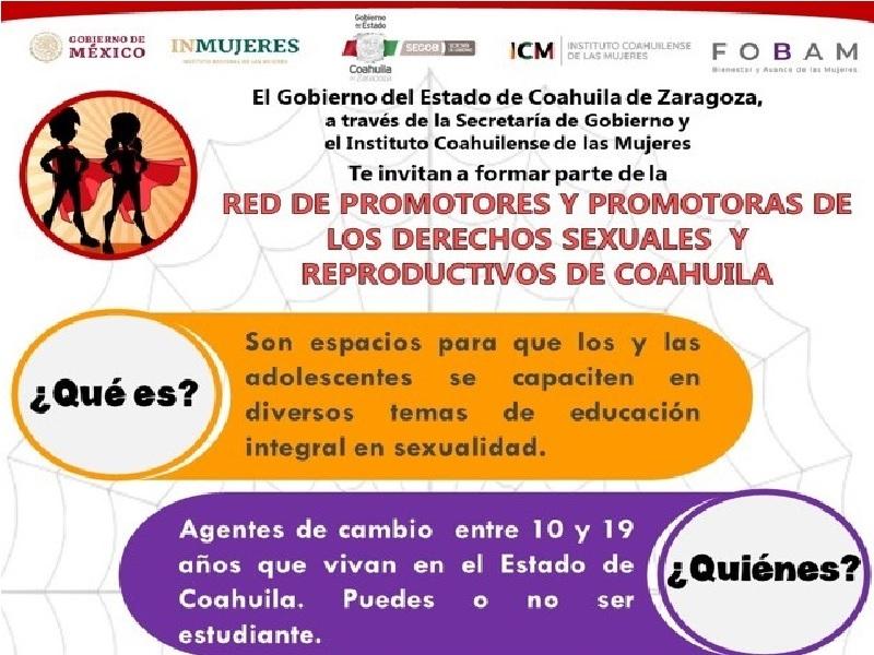 Crea  Instituto Coahuilense de las Mujeres red de apoyo para adolescentes 
