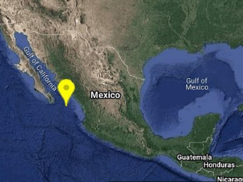 Protección Civil reportó sismo de 4.6 grados al suroeste de Mazatlán