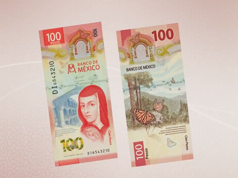 Banxico presenta el nuevo billete de 100 pesos con el rostro de Sor Juana 