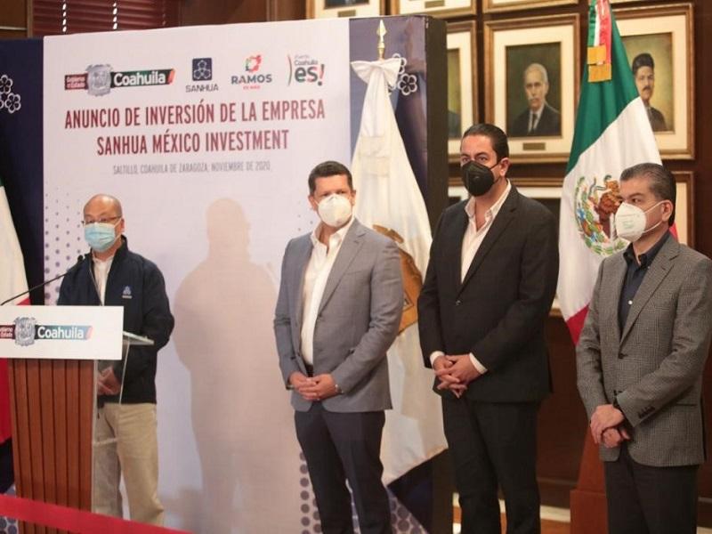 Anuncian inversión de empresa en Coahuila, MARS agradece confianza 