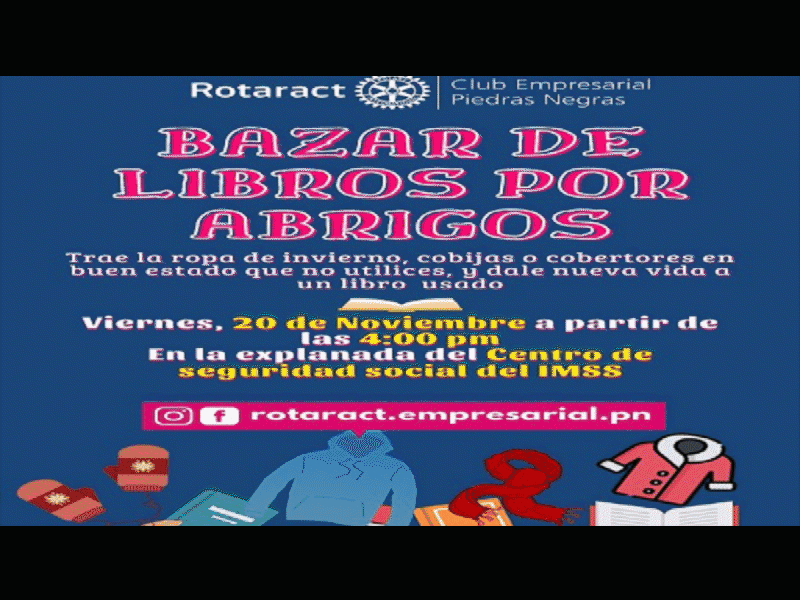 Realizar&aacute; Club Rotario segunda campa&ntilde;a para recolectar abrigos en Piedras Negras