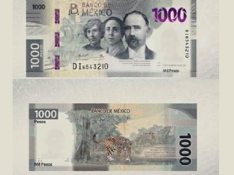 Banco de México pone en circulación nuevo billete de 1,000 pesos 