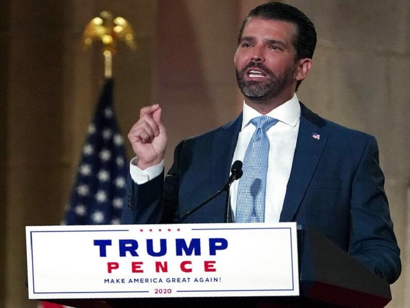 Afirma Trump que su hijo mayor se recupera del coronavirus