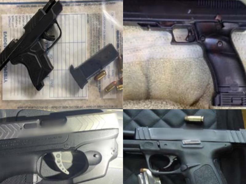 Patrulla Fronteriza confiscó cuatro pistolas a contrabandistas durante el fin de semana