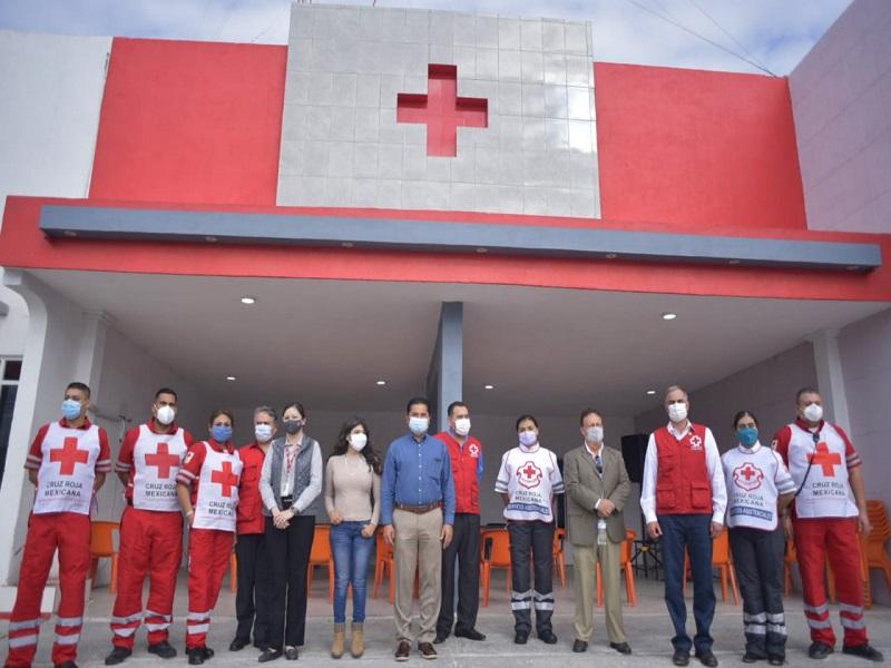 Inauguran puesto de socorro de la Cruz Roja en Acu&ntilde;a