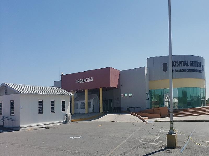 Al 65% la hospitalizaci&oacute;n en &aacute;rea Covid del Hospital General en Piedras Negras, pacientes ser&iacute;an enviados a Acu&ntilde;a en caso de saturaci&oacute;n