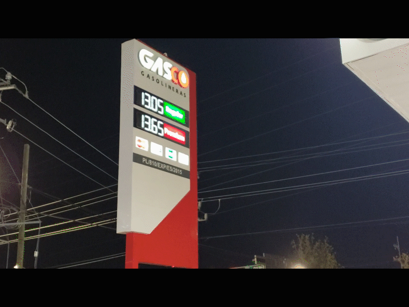 Baja grupo Gasco 60 centavos el precio de la gasolina verde