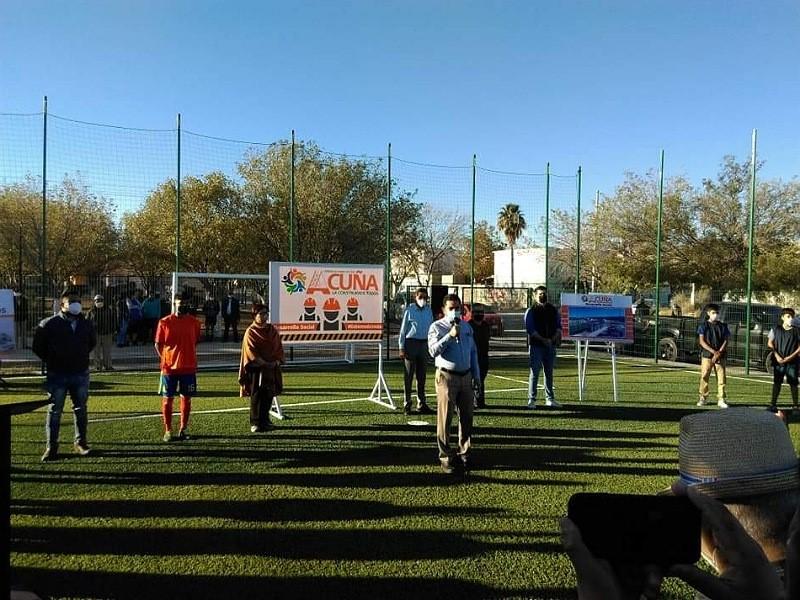 Entrega alcalde de Acuña la Unidad Deportiva Cedros, en beneficio de más de 300 jóvenes