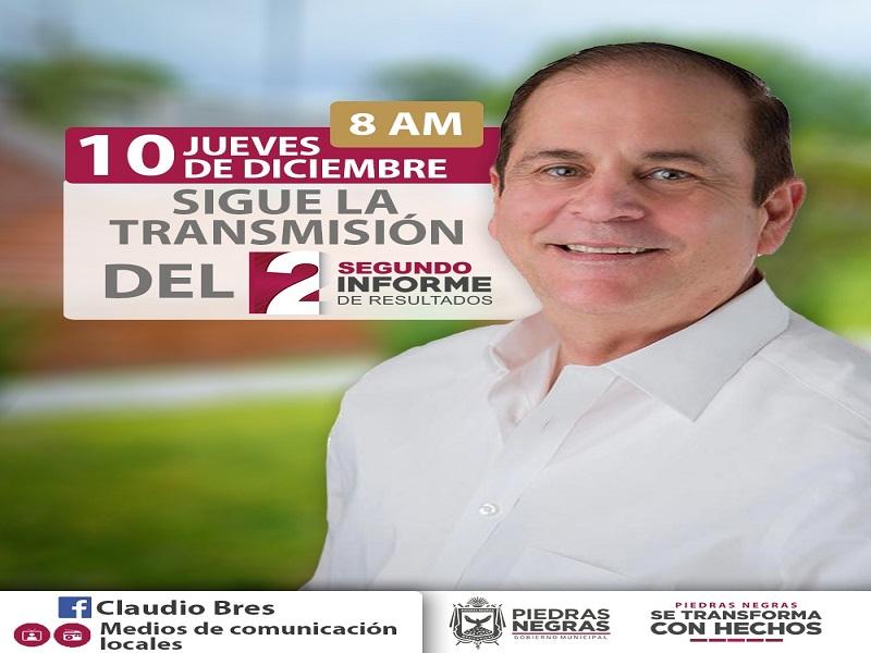 Alcalde Claudio Bres invita a la población a escuchar y ver su segundo informe de labores (Video)