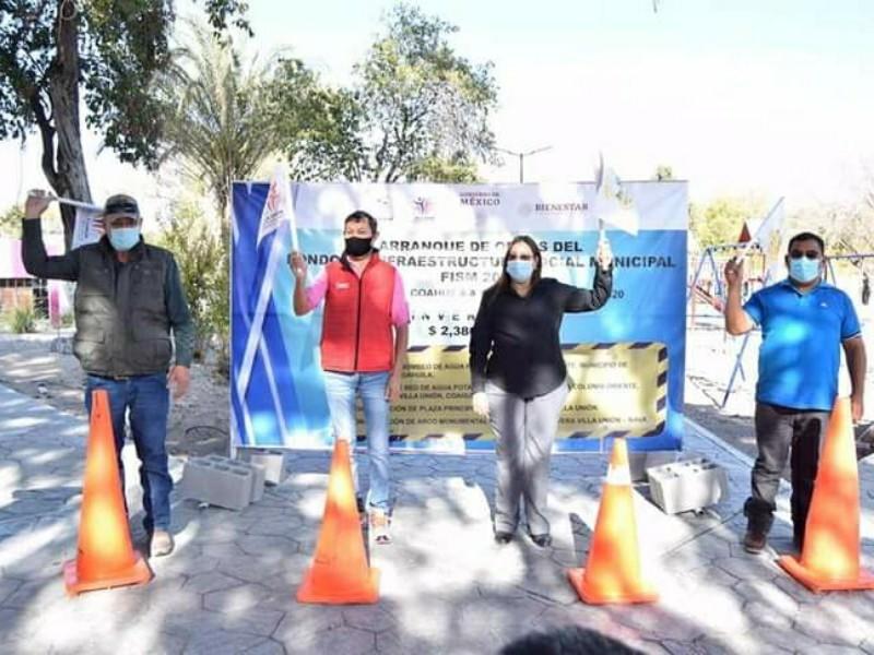 Inician obras por m&aacute;s de 2 millones de pesos en Villa Uni&oacute;n 