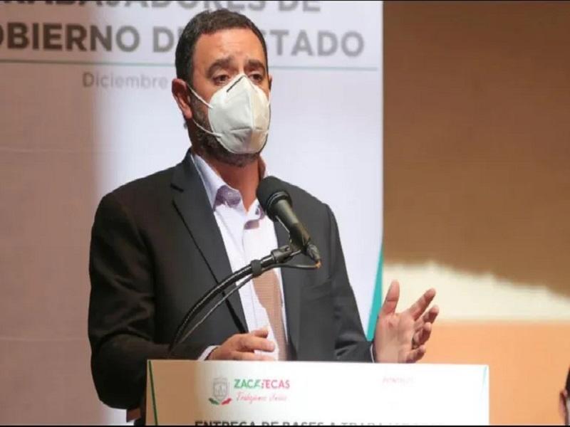 Gobernador de Zacatecas da positivo a coronavirus