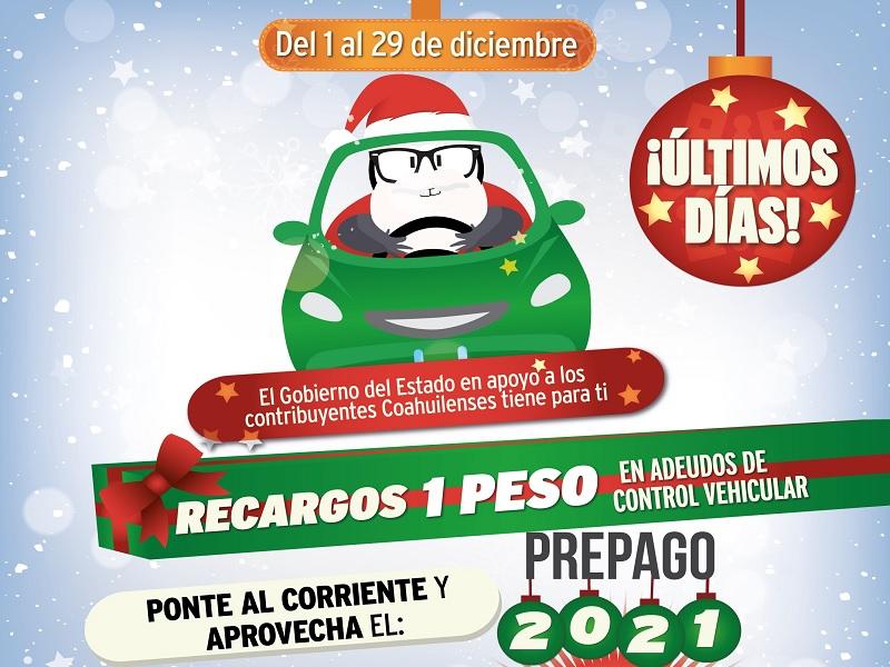 Piden aprovechar los &uacute;ltimos d&iacute;as de descuentos en derechos de control vehicular en Coahuila