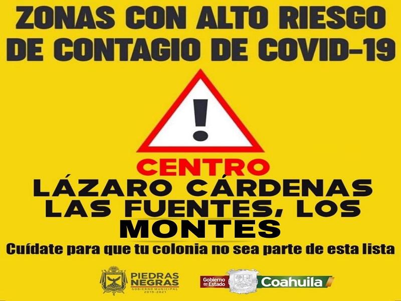 Las Fuentes por primera vez dentro de las colonias con mayor n&uacute;mero de contagios de COVID-19