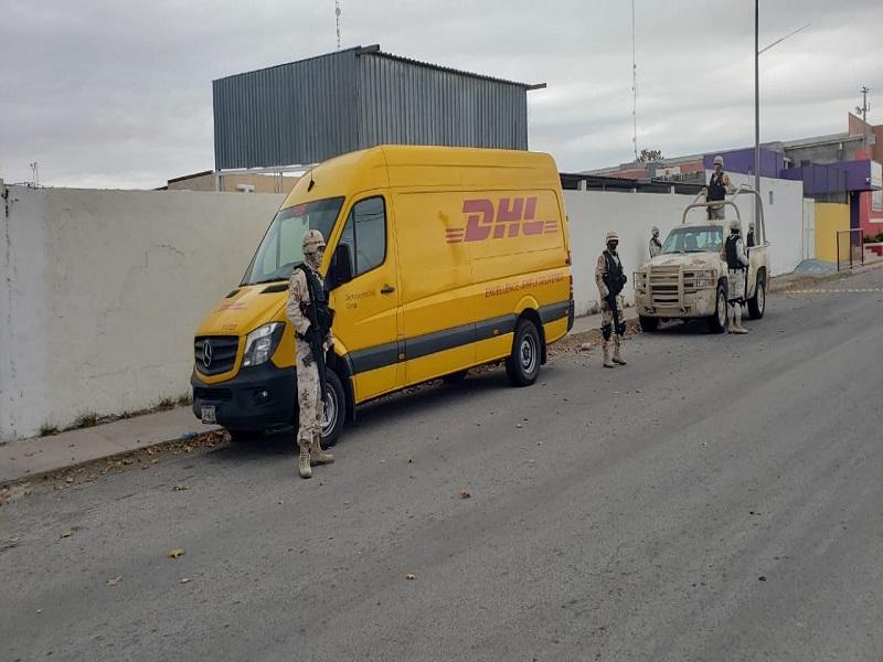 Decomisan droga en camión de paquetería en la exgarita del kilómetro 53 en Allende (video)