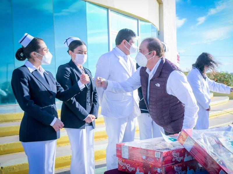 Reconoce Claudio Bres a personal de enfermer&iacute;a por su ardua labor estos meses de pandemia (video)