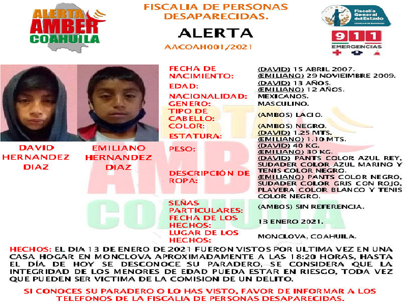 PRONNIF interpone denuncia por hermanos que escaparon de Centro de Asistencia Social en Monclova